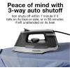 Proctor Silex Steam Iron for Clothes with Durable Stainless Steel Soleplate, 1500 Watts, 8’ Retractable Cord, 3-Way Auto Shutoff, Anti-Drip, Gray and Black (14250)(8’ Retractable Cord  (Pack of 2))