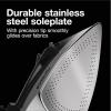 Proctor Silex Steam Iron for Clothes with Durable Stainless Steel Soleplate, 1500 Watts, 8’ Retractable Cord, 3-Way Auto Shutoff, Anti-Drip, Gray and Black (14250)(8’ Retractable Cord  (Pack of 2))