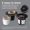 Proctor-Silex Single-Serve Coffee Maker Compatible with Pod Packs and Grounds, 40 oz. Reservoir Makes Four 10 oz. Cups Without Refilling, Black & Stainless Steel (49919)