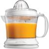 Proctor Silex Electric Citrus Juicer Machine, Large 34 oz. Pitcher, Pressure Activated, 2 Reamers for Big and Small Fruit, Pulp Control, for Orange, Lemon, Grapefruit Juice, White & Green (66340)(White)