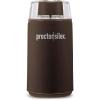 Proctor Silex Electric Coffee Grinder for Beans, Spices and More, Stainless Steel Blades, 12 Cups, White(Brown)