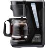 Proctor Silex FrontFill Drip Coffee Maker, 12 Cup Glass Carafe, Black and Silver (43680PS)(Compact)