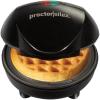 Proctor Silex Mini Waffle Maker Machine with 4” Round Non-stick Grids, Make Personalized Individual Breakfast Keto Chaffles and Hashbrowns, Compact, Black (26100)(Single Compartment)