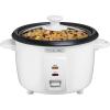 Proctor Silex Rice Cooker & Food Steamer, 16 Cups Cooked (8 Cups Uncooked), Includes Steam and Rinsing Basket, Black (37527)(White (37534NR))