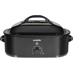 Proctor Silex 24-Pound Electric Roaster Oven with Variable Temperature Control, Self-Basting Lid & Removable Pan, 18 Quart, Black (32211)