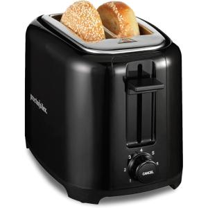Proctor Silex 2-Slice Toaster with Extra Wide Slots for Bagels, Cool-Touch Walls, Shade Selector, Toast Boost, Auto Shut-off and Cancel Button, Black (22305)(Toaster)