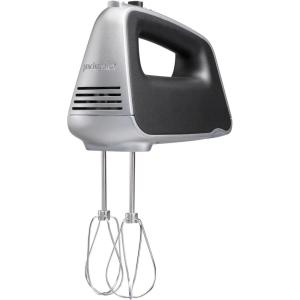 Proctor Silex 5-Speed + Boost Electric Hand Mixer with Powerful 1.3 Amp DC Motor For Effortless Mixing & Consistent Speed in Thick Ingredients, Slow Start, Silver (62501)