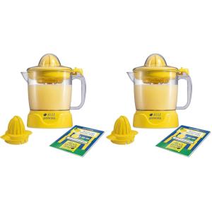 Proctor Silex Alex’s Lemonade Stand Electric Citrus Juicer Machine, Large 34 oz. Pitcher, Pressure Activated, for Lemons, Limes and Oranges, 34 oz, Includes 2 Reamers & Recipe Book, Yellow (66341)(Large 34 oz. Pitcher  New for 2024 (Pack of 2))