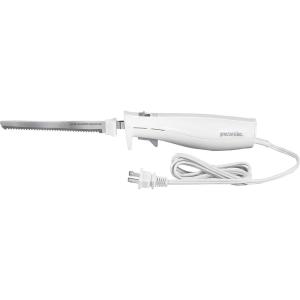 Proctor Silex Easy Slice Electric Knife for Meat Slicing, Poultry, Bread, Crafting Foam and More, Lightweight with Contoured Grip, White, (74312)